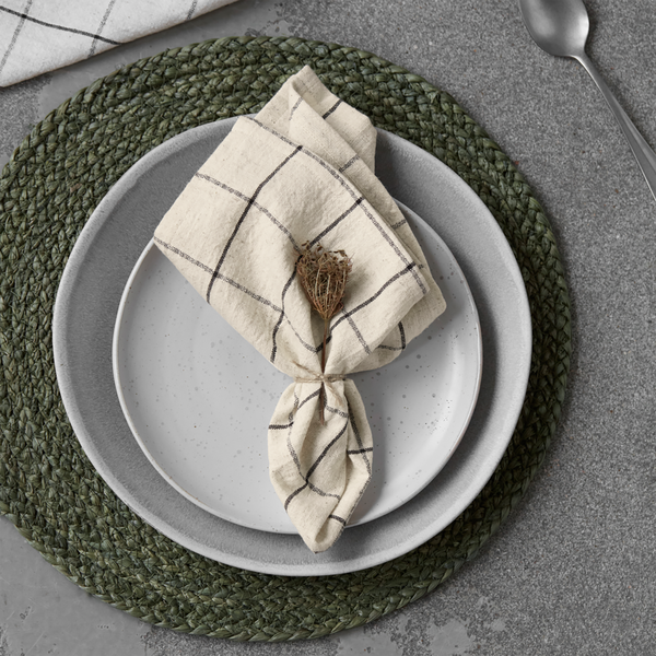 HDJoin Servietten 4 St&uuml;ck, schwarz/off-white, House Doctor