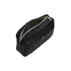Beauty Bag Large, black velvet, Fan Palm