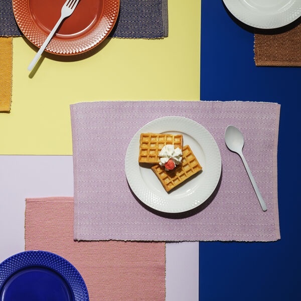 Herringbone Place Mat, purple, Lyngby Porcel&aelig;n