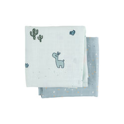 Lalee 2er-Pack Babydecke, blau, Done by Deer