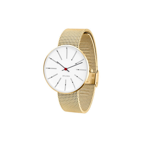 Bankers Wrist Watch, white/gold/matt gold Bankers Wrist Watch, white/gold/matt gold, Arne Jacobsen Watches