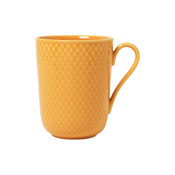 Rhombe Color Mug with Handle, yellow, Lyngby Porcel&aelig;n