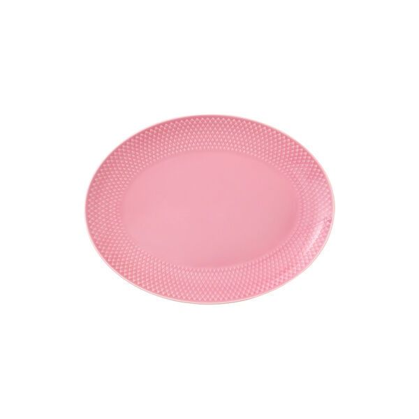 Rhombe Color Oval Serving Dish, rose, Lyngby Porcel&aelig;n