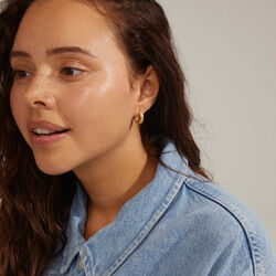 ELFRIDA Recycled Hoop Earrings, gold, Pilgrim