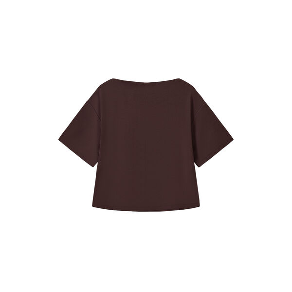 TEASW BOATNECK T-SHIRT, dark brown, Sofie Schnoor