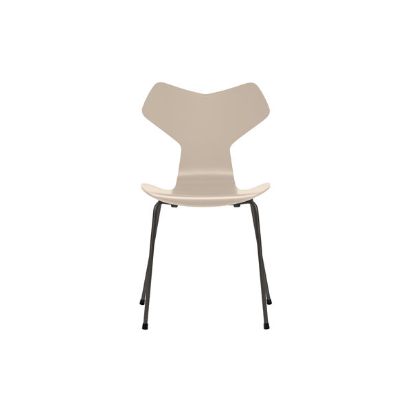 Grand Prix&trade; 3130 volllackierter Stuhl, light beige/warm graphite, Fritz Hansen