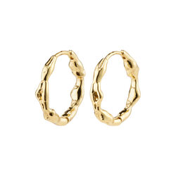 ZION Organic Shaped Hoops Medium, gold plated, Pilgrim