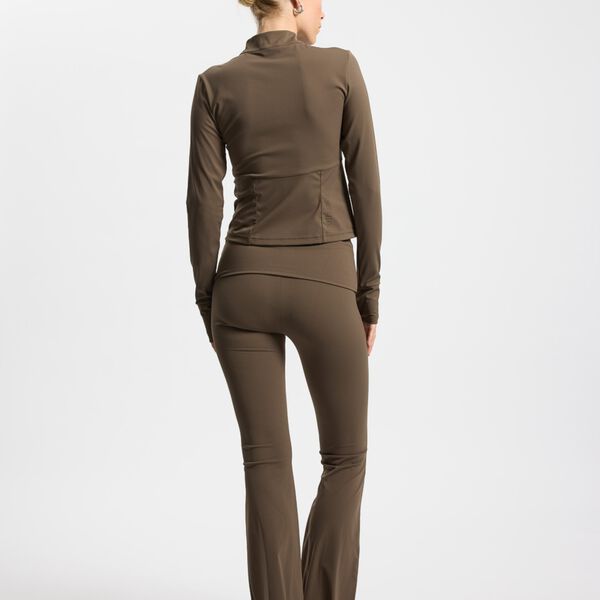 Butter Soft Flare Tights All day, dark brown, Rethinkit