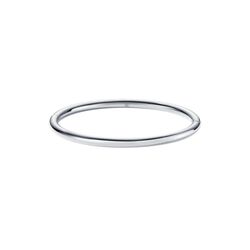 AN-O Bracelet, rhodium, bangle up