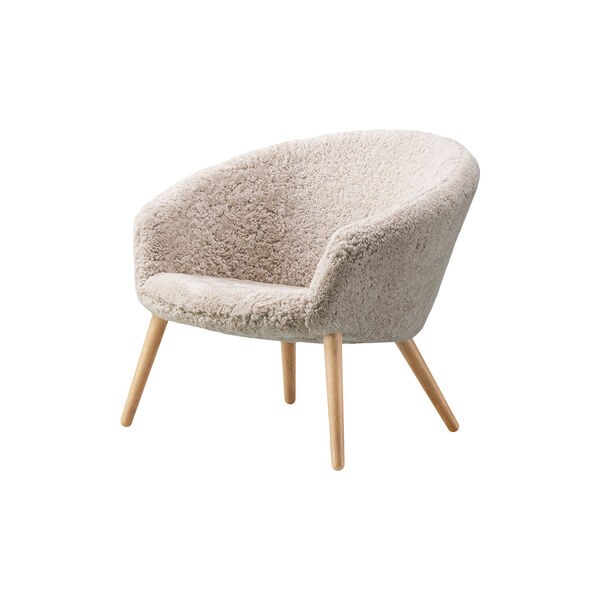 Ditzel Lounge-Stuhl, weiß/geölte Eiche Ditzel Lounge-Stuhl, weiß/geölte Eiche, Fredericia Furniture