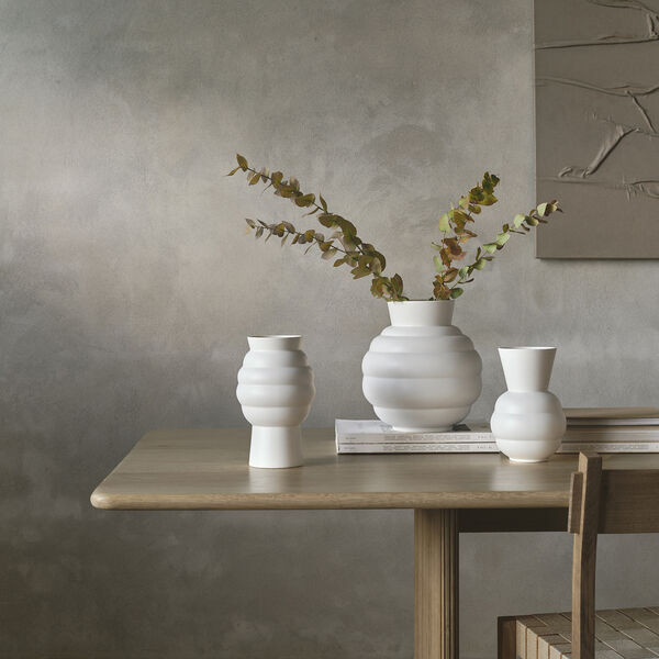 Tortus Archie Vase Nr. 3, wei&szlig;, Knabstrup Keramik