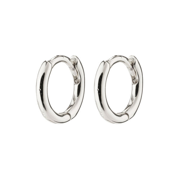EANNA recycled huggie hoops, silver-plated, Pilgrim