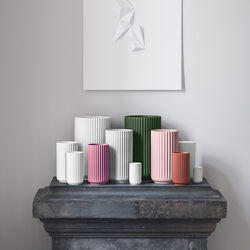 Lyngby Vase, red, Lyngby Porcel&aelig;n