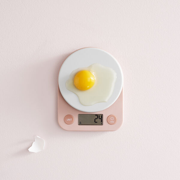 FOODIE kitchen scale, light rose, RIG-TIG