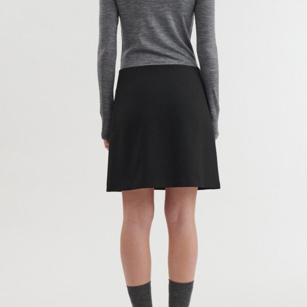 Marjo Wrap Skirt, black, Basic Apparel