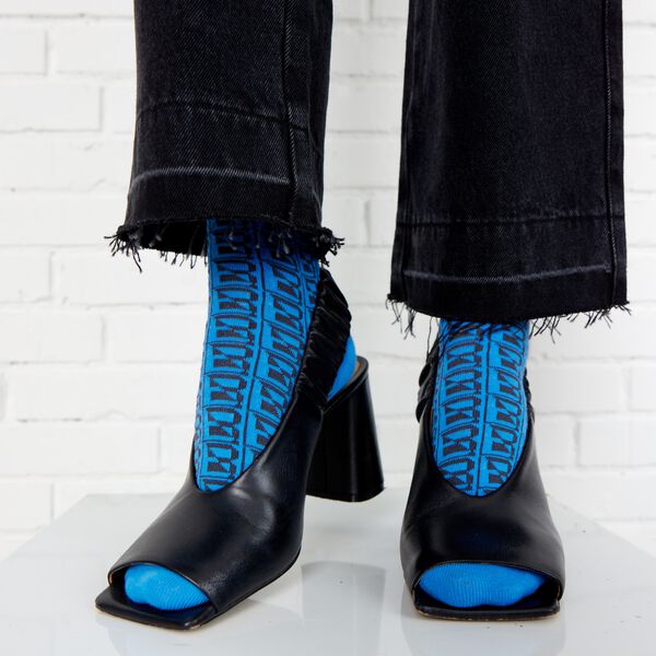 MONOGRAM Socks, blue, Bella Ballou