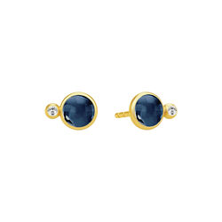 Prime Ohrstecker, gold/saphirblau, Julie Sandlau