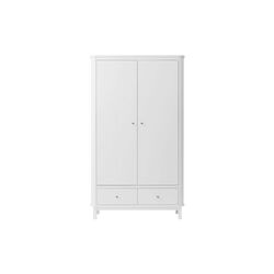 Wood Wardrobe 2 Doors, white, Oliver Furniture