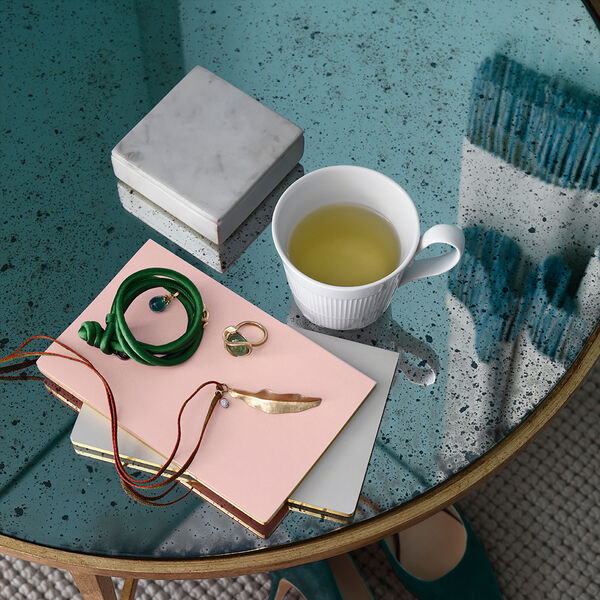 Elements Wei&szlig; Tasse mit hohem Henkel, 35 cl, Royal Copenhagen