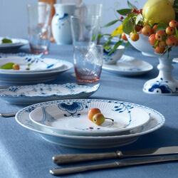 Mega Blau Gerippt Teller, 22 cm, Royal Copenhagen