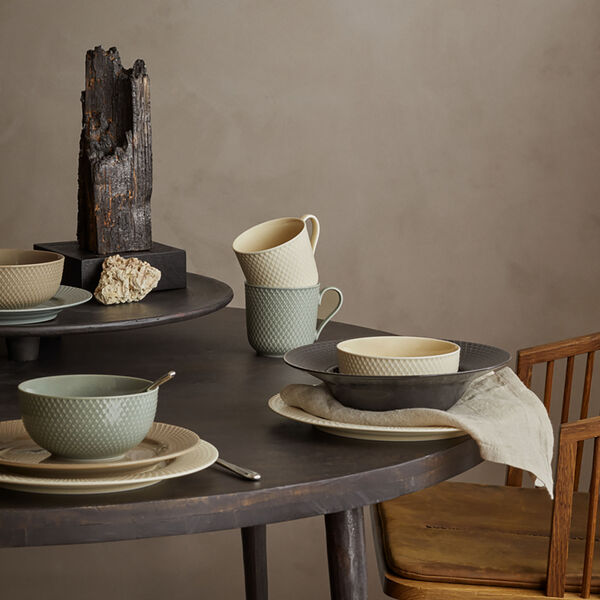 Rhombe Earth Lunch plate &Oslash; 23 cm, clay, Lyngby Porcel&aelig;n