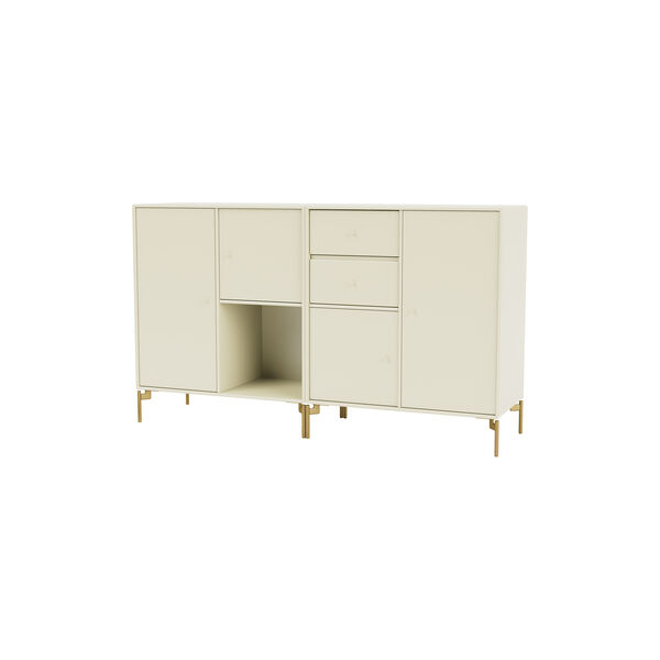 COUPLE Sideboard with Brass Legs, 150 vanilla, Montana Furniture