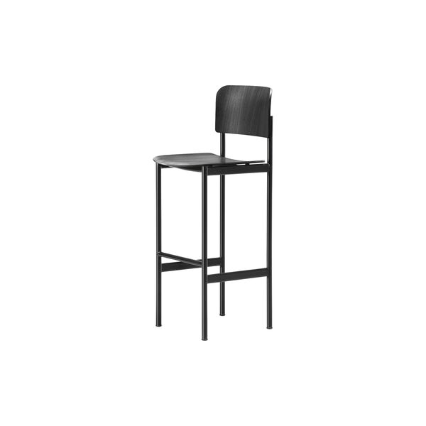 Plan Barhocker, black lacquered ash/black, Fredericia Furniture
