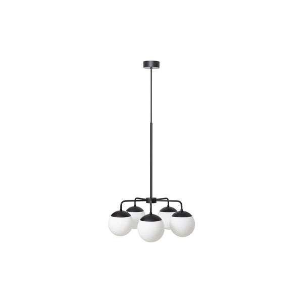 Lord 5 Chandelier, black/opal, Rubn
