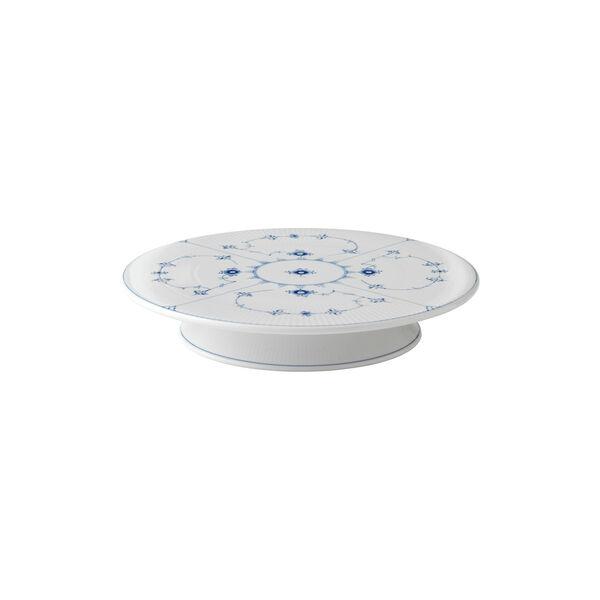 Musselmalet Gerippt Platte auf Fu&szlig;, Royal Copenhagen