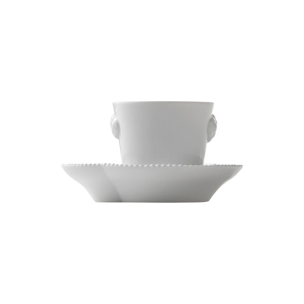 Elements Weiß Espressotasse und Untertasse, 10 cl, Royal Copenhagen