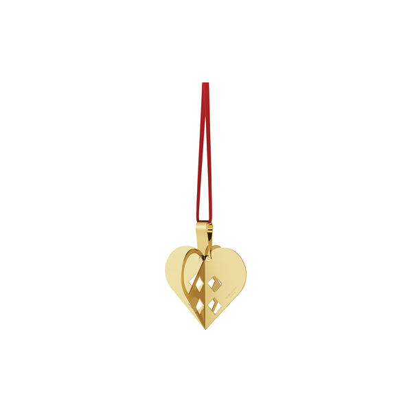 2025 Weihnachtsornament Herz, Gold, Georg Jensen
