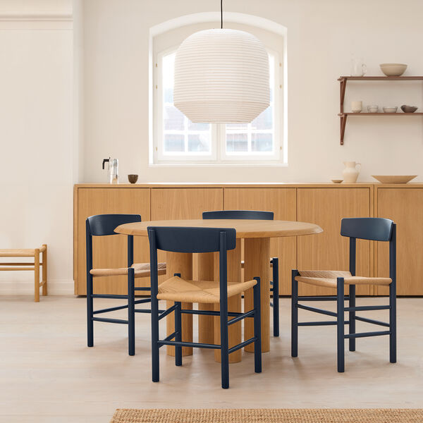 J39 Mogensen Stuhl, indigo blue/natur, Fredericia Furniture