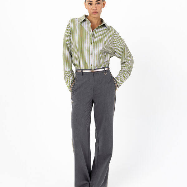 Lockeres gestreiftes Shirt, mit einem Streifen in green, Coster Copenhagen