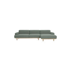 Reason 2 Seater Sofa with Chaiselong, Re-Wool 858, Bruunmunch Furniture
