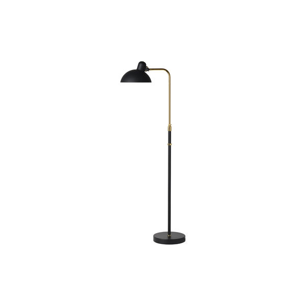 KAISER idell&trade; 6580-F Luxus Floor Lamp, matt black/brass, Fritz Hansen