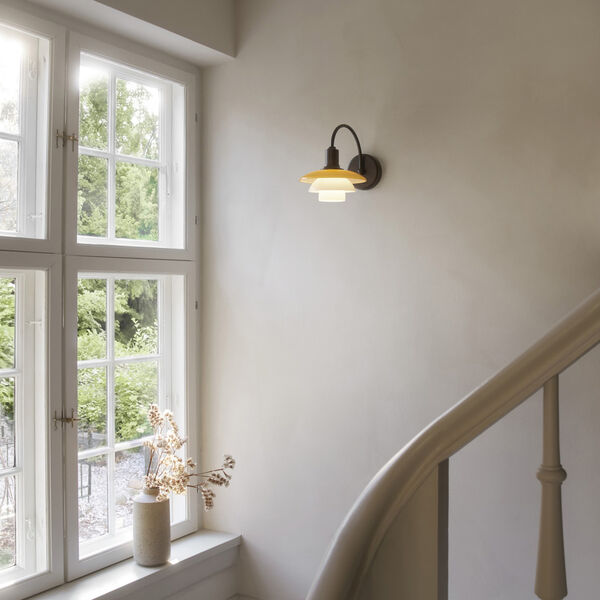 PH 2/2 Wall Lamp Centenary Edition, amber/opal white, Louis Poulsen