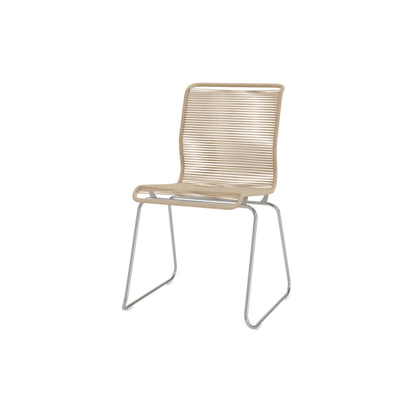 Panton One Dining Chair, paper nature/steel, Montana Furniture