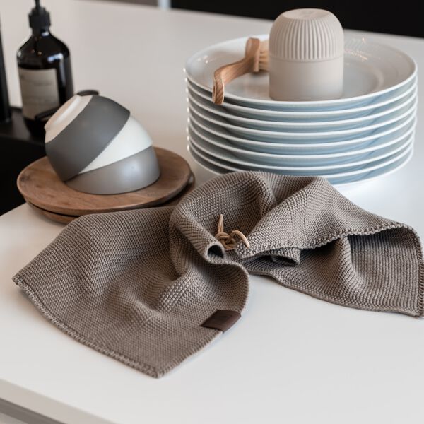 Knitted Towel, ginger snap, By LOHN