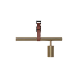 Long John 4 Spot Pendant Brown Leather, brass, Rubn