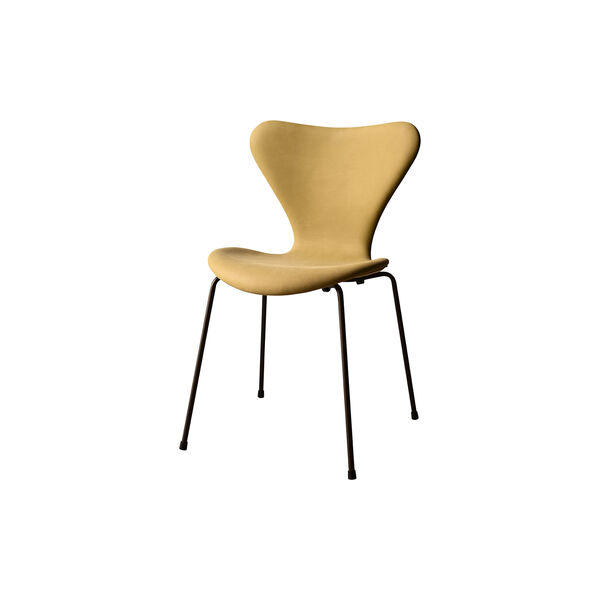 Series 7&trade; 3107 Fully Upholstered Chair, mustard yellow/brown bronze, Fritz Hansen