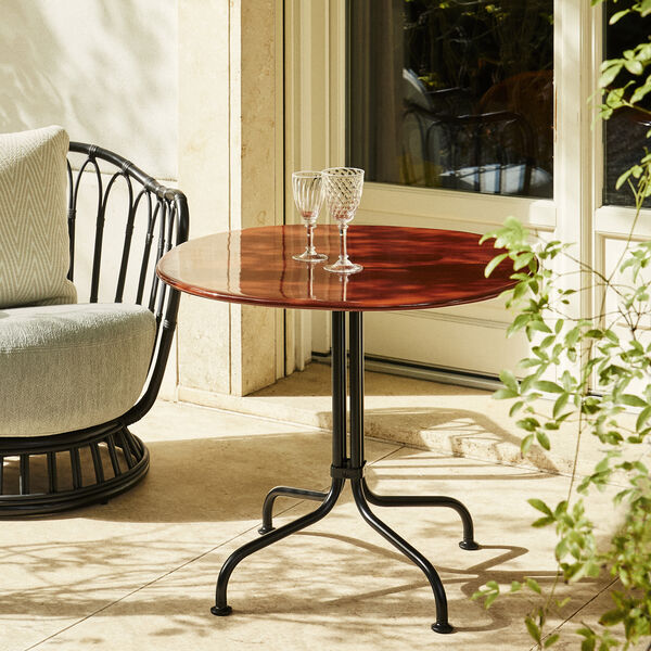 Carmel Bistro Outdoor-Lounge-Tisch, matt steinrot, GUBI