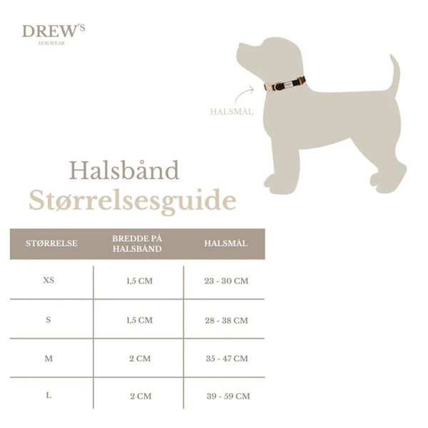 Soft & Adjustable Dog Collar, Chocolate, Drew's Dogwear