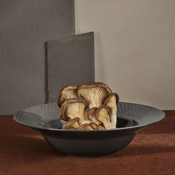Rhombe Earth Soup plate &Oslash; 24.5 cm, slate, Lyngby Porcel&aelig;n