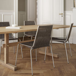 Noel Chair, steel/black linen, Thorup Copenhagen