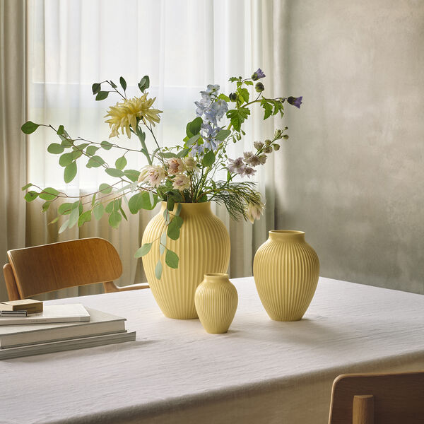 Knabstrup Vase Ripple, gelb Knabstrup Vase Ripple, gelb, Knabstrup Keramik