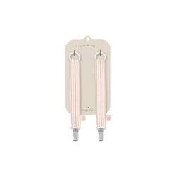 2 Pack Pacifier Strap, stripie petite rose, Konges Sl&oslash;jd