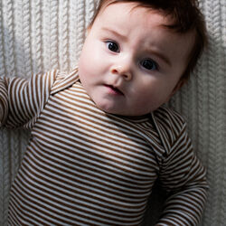 Baby Body Stripe, almond/offwhite, Serendipity