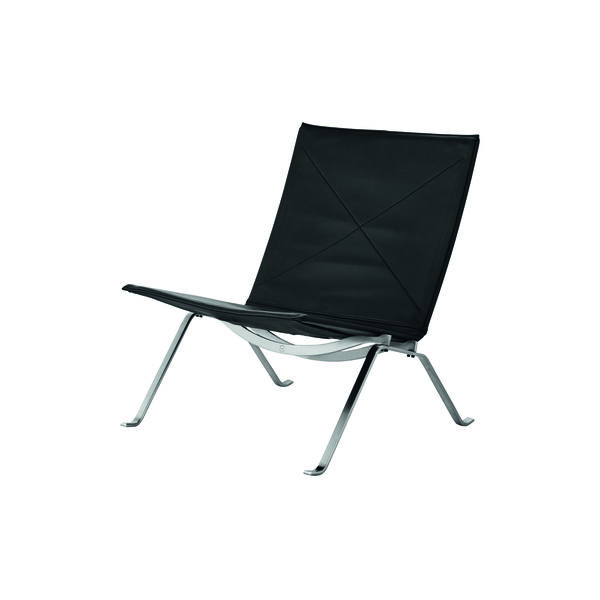PK22&trade; Aura Leder Sessel, black, Fritz Hansen