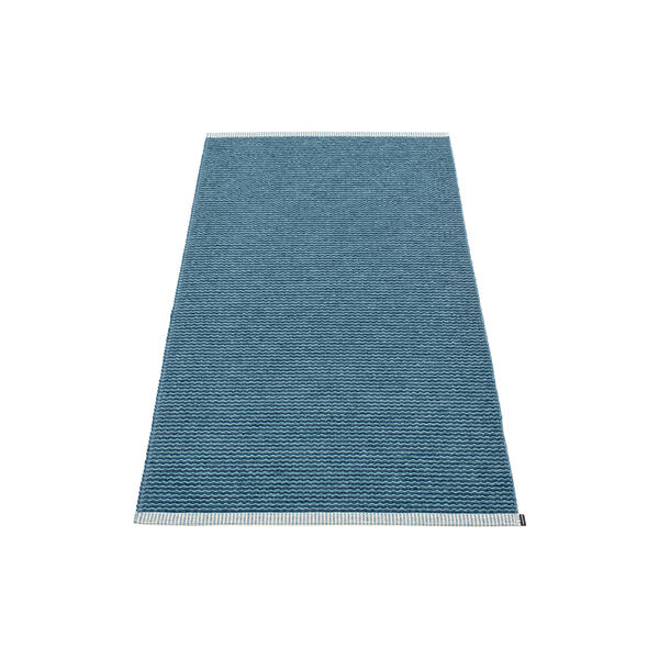 Mono Plastic Rug, ocean blue/dove blue, Pappelina