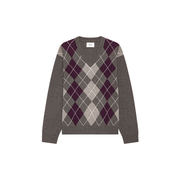 Otto V-neck Sweater, winetasting, NN.07